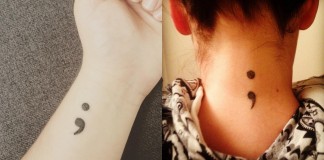 Jovens tatuam ponto e vírgula para representar luta pela saúde mental