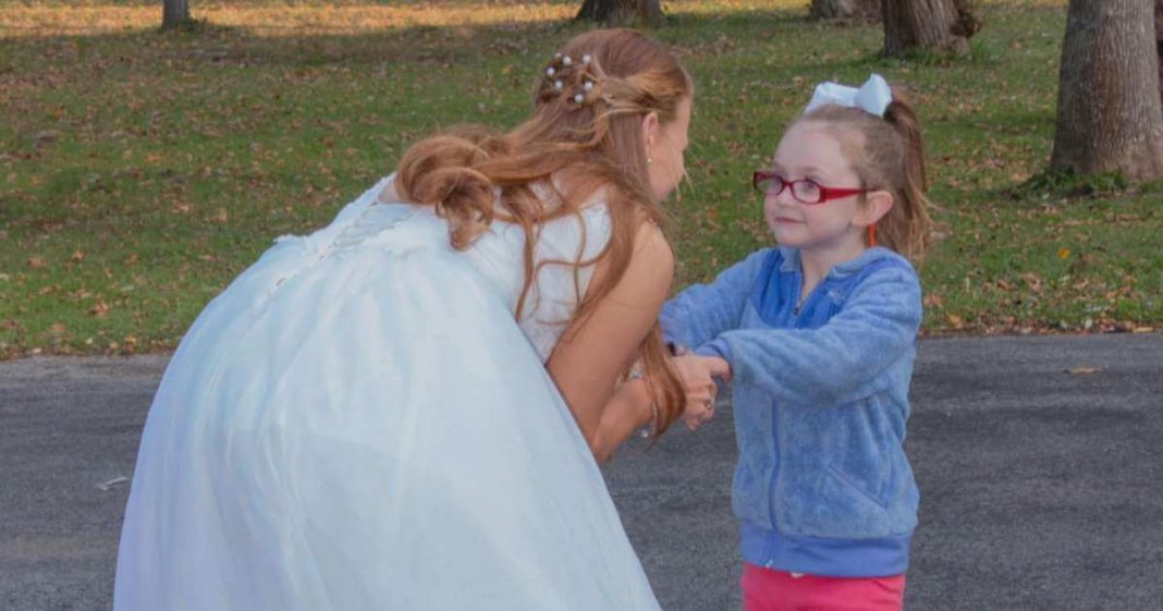 Menina com autismo confunde noiva com Cinderela e a sua reação é digna de uma princesa