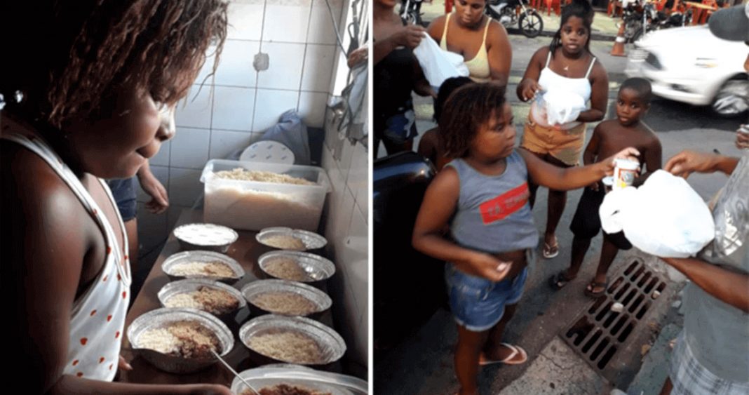 Menina pede para distribuir quentinhas a moradores de rua no seu aniversário de 8 anos