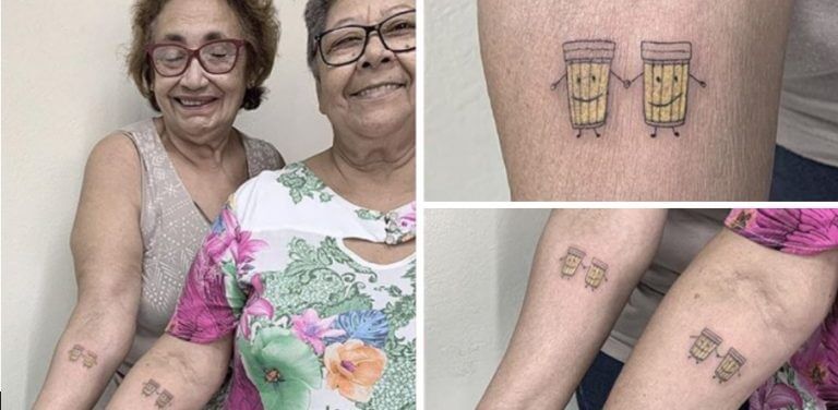 fasdapsicanalise.com.br - Para celebrar 30 anos de amizade, idosas fazem tatuagem de ‘copo de cerveja’