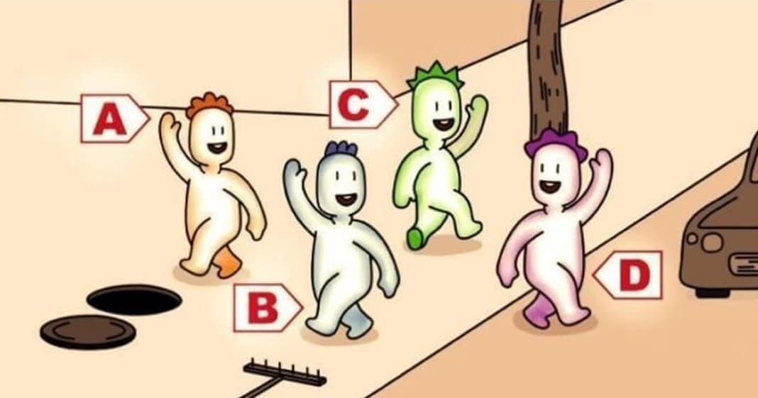 Qual dessas quatro pessoas vai ser a primeira a se acidentar? Sua resposta refletirá algo sobre você