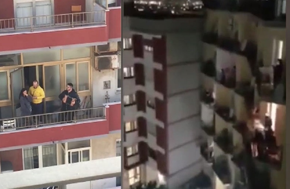 Italianos alegram quarentena cantando juntos nas janelas e sacadas. Veja o vídeo!