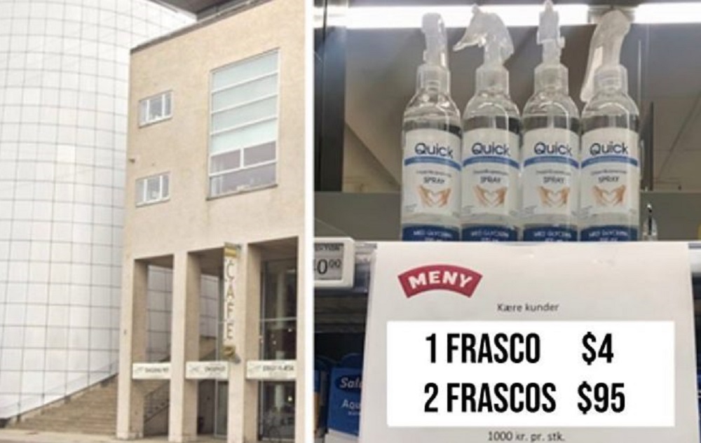 Supermercado dinamarquês cria “truque” para evitar que clientes estoquem álcool em gel